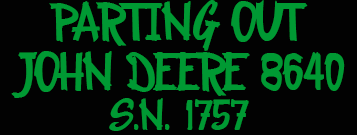 JOHN DEERE 8640 JD SN 1757